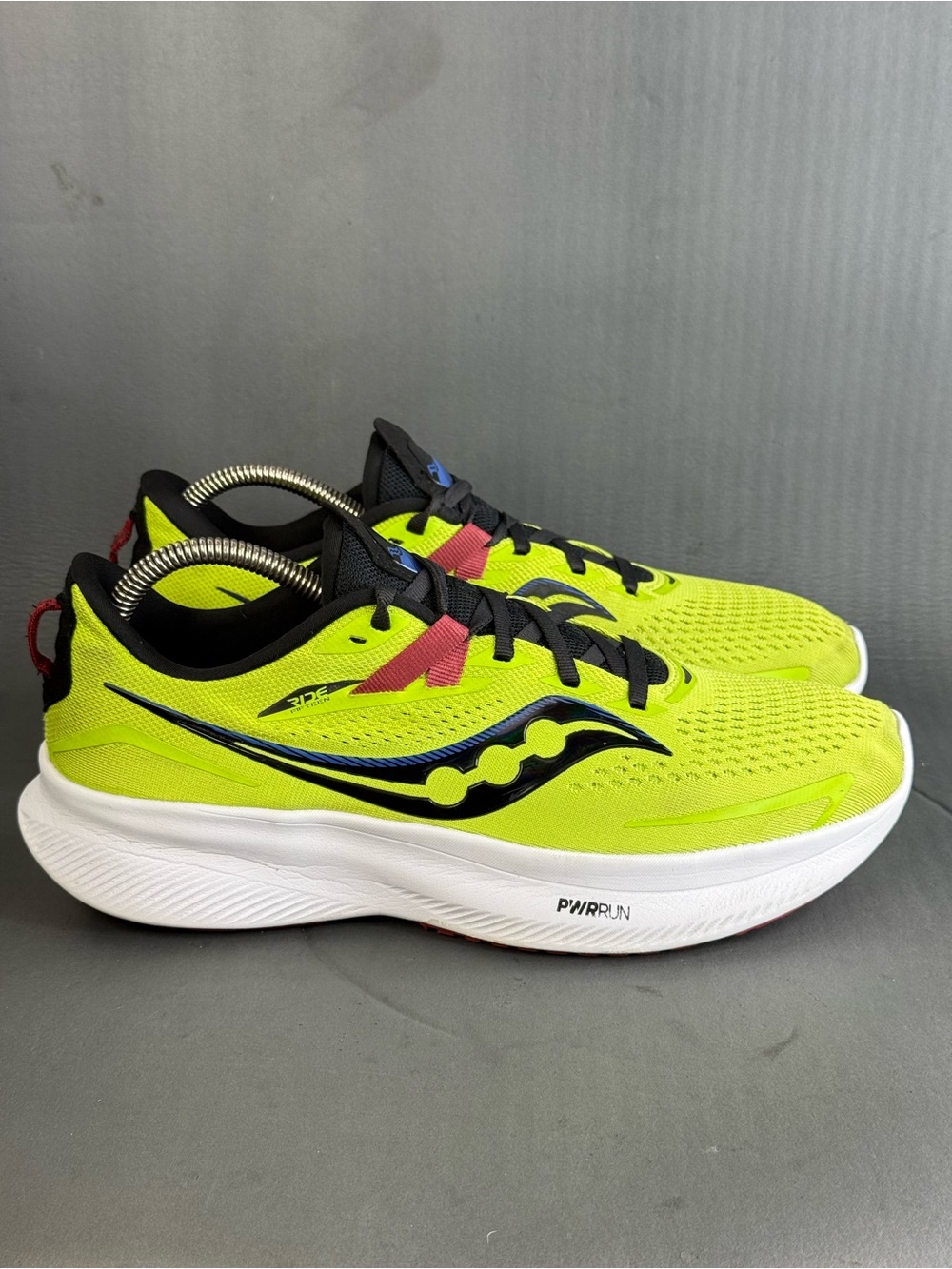 Saucony Ride 15 'Acid Lime Spice' athletic sneaker shoes men’s size 9